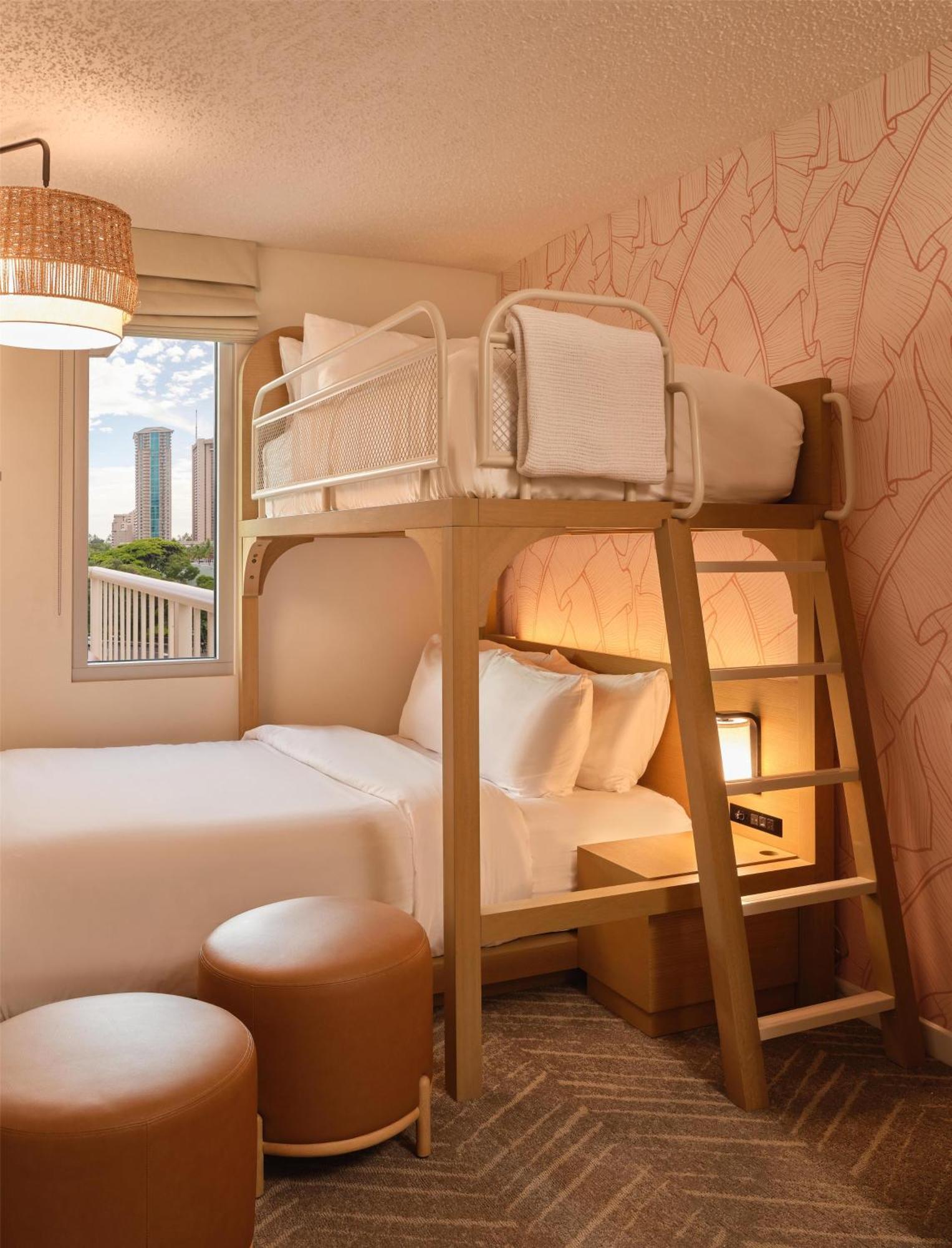 Queen Room One Queen Bed One Twin Bunk Bed Above